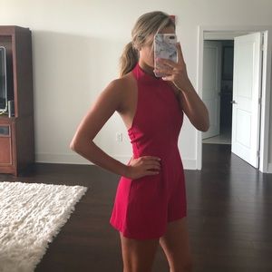 NWOT RED ASTR CHOKER ROMPER